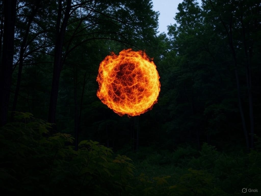 Bola de fuego parecida a la que vi