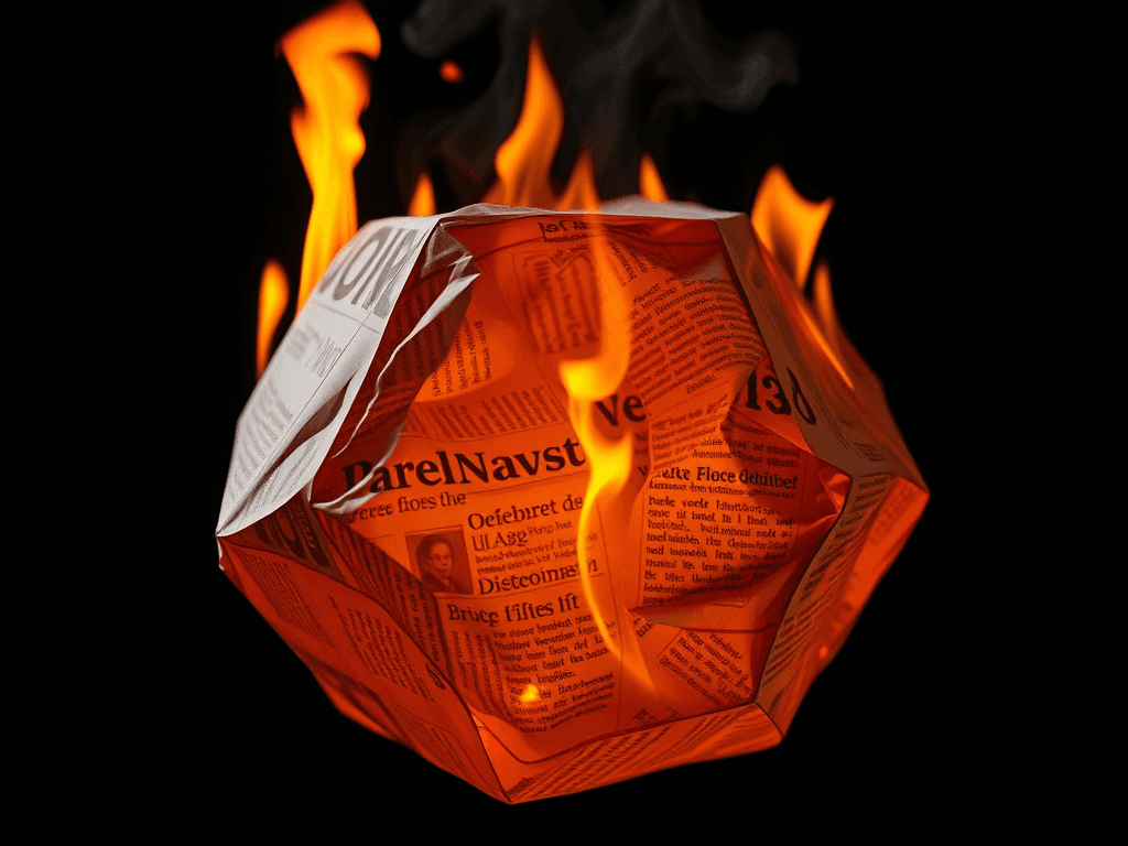 El globo de cantoya de papel periódico