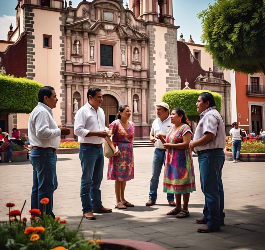 Personas charlando respecto al hallazgo de "el cura perdido"