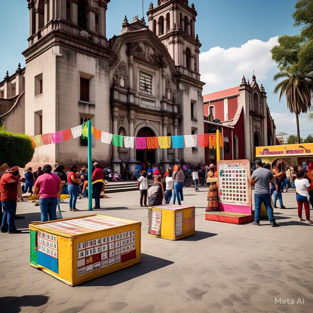 Kermés en un pueblo mexicano