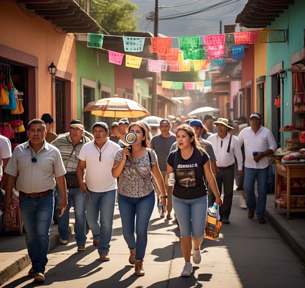 Partida de búsqueda en el pueblo para localizar a "el cura perdido"
